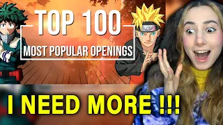 SINGER REACTS to Top 100 Most Popular Anime Openings OF ALL TIME