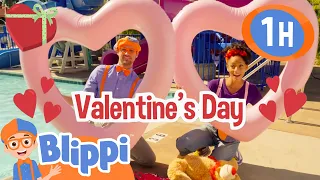 Blippi & Meekah Dive Into Valentines Day | BLIPPI 👷‍♂️| Family Time! 👨‍👩‍👦 | MOONBUG KIDS