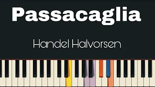 Handel Halvorsen - Passacaglia  ( Easy  Piano Tutorial  With  Sheet )