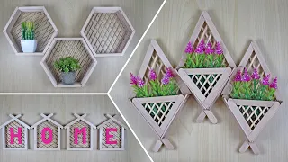 3 ide kreatif membuat hiasan dinding dari stik es krim dan tusuk sate - popsicle stick craft