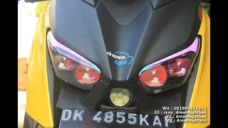 Yamaha Xmax premium custom headlamp with carbon kevlar