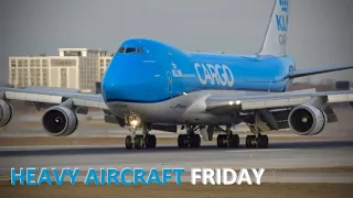 (4K) HEAVY AIRCRAFT FRIDAY!! KLM Cargo Boeing 747-400F Landing 28C | Planespotting O'Hare Airport