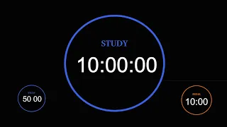 10 Hour study & work countdown / study time- relaxing rain🌧️/ break -fireplace🪵🔥/스터디윗미/for test&exam