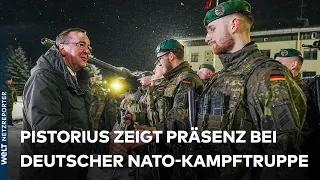 UKRAINE-KRIEG: Kampf um Bachmut - Pistorius besucht deutsche Truppen an NATO-Ostflanke | WELT News