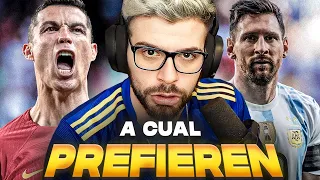 LA COBRA REACCIONA ¿A CUÁL PREFIEREN LOS QUE JUGARON CON AMBOS GOAT? CR7 Y MESSI ⚽