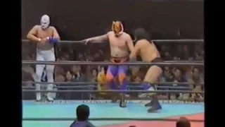 Tiger Mask II & Jumbo Tsuruta vs El Olympico & Ashura Hara AJPW Budokan Hall Show (Feb' 87)