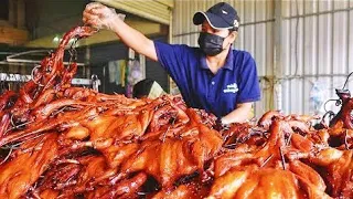 Not 100 or 500 but 1,000+ per day! The Most Famous Grilled Duck in Phnom Penh! Cambodian Street Food