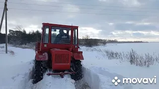 т16 🆚  самодельный трактор покатушки в сильный снегопад...