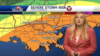 Weather Alert Day issued for severe storm risk Tuesday night