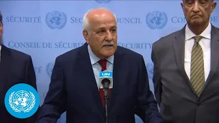 Palestine on the  Occupied Palestinian Territories - Security Council Media Stakeout (5 July 2023)