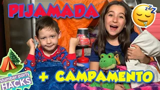 PIJAMADA CON MI PRIMO ! Acampamos en su recámara ⛺️🙌👶👧🏻🧸