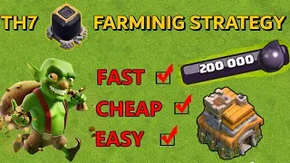 TH7 BEST AND FASTEST DARK ELIXIR FARMING STRATEGY - Clash of Clans 2019