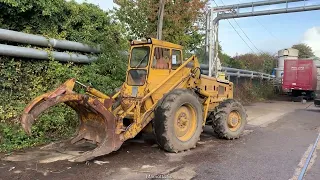 Lot 151 - A Volvo BM LM 841 35651 wheeled loader no. 2980 with a hydraulic log grapple attachment