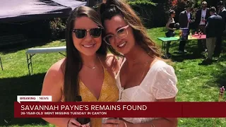 Savannah Payne's body found in the waters off of Canton