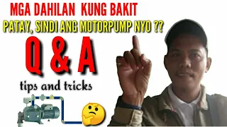 PAANO AYUSIN ANG PAG PATAY, SINDI NG MOTORPUMP /TIPS AND TRICKS