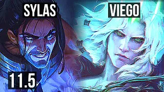 SYLAS vs VIEGO (MID) | 65% winrate, Legendary, 12/2/5 | KR Master | v11.5