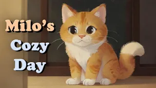 Sunlit Whiskers: Milo's Cozy Day 🐱 A bed time story for children.