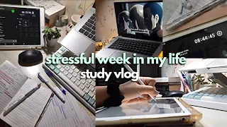 STUDY VLOG  | stressful week in the life of a college student 📈 | practicals, coding, all-nighters