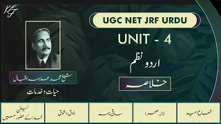 NTA UGC NET JRF Unit 4 Allama Iqbal hayat aur khidmat / Lenin, saqi nama, zouq o shouq, shuaye ummid