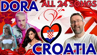 🇭🇷 Dora ALL 24 Songs ANALYSIS & REACTION | Croatia | Eurovision 2024