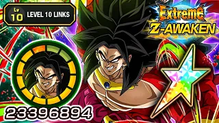 100% EZA TEQ SSJ4 BROLY LEVEL 10 LINKS + STICKER EFFECT! Dragon Ball Z Dokkan Battle