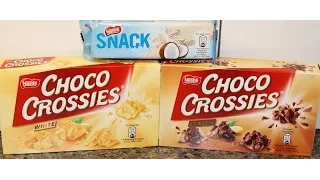 From Germany: Nestle Snack Kokos and Nestle Choco Crossies White & Classic