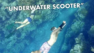 This underwater scooter enhances your water adventures