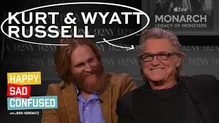 Kurt & Wyatt Russell talk MONARCH: LEGACY OF MONSTERS, THUNDERBOLTS, THE THING I Happy Sad Confused