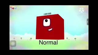 Numberblocks 1 Million voice but from normal speed to 100x faster with pitch change.