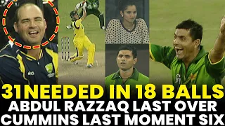 Drama & Suspense | Abdul Razzaq Last Over & Pat Cummins Last Moment Six | PCB | MA2A