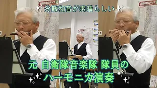 【元 自衛隊音楽隊 隊員】素敵な分散和音を奏でるハーモニカ奏者♬