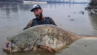 Fisherman VS 9 foot and 265 pound Catfish by Yuri Grisendi