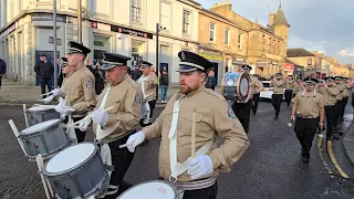 Larkhall purple heroes Flute band at Craigneuk true defenders band parade 2024