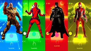 Thanos 🆚 DeadPool 🆚 Batman 🆚 Flash | Marvel Comics 🆚 DC Comics | Tiles Hop Fun Ball