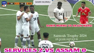 Samir Murmu vs Arjun Mardi Services vs Assam(2-0)All goals Highlights Santosh Trophy@JagannathSoren