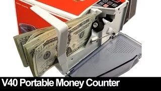 BEST V40 Portable Money Electric Bill Counter Review and Demo