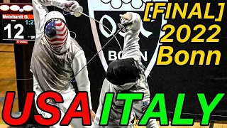 2022 Bonn [FINAL] USA v ITALY | Men's Foil Fencing Team World Cup Final