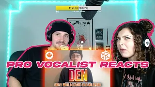 PRO VOCALIST REACTS: DEN - GBB21 SOLO WILDCARD | Stream Highlights ft. KAIA VIEIRA