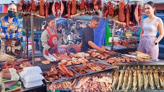 Super Mouthwatering! Grilled Duck, Pork, Fish, Chicken & More - VERY Popular Cambodian Street Food