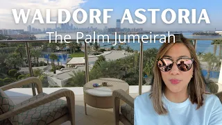 my dubai vlog ♡ WALDORF ASTORIA DUBAI THE PALM Hotel - Deluxe Sea View Room Tour | Family Staycation