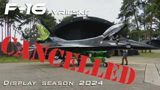 4Kᵁᴴᴰ  F-16 VRIESKE Belgian Solo Display Season 2024 CANCELLED.Also the end of the F-16 Solo Display