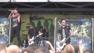 Attila - Middle Fingers Up Live @ Warped Tour 2013 Ventura