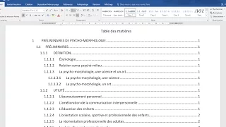 Créer une TABLE DES MATIÈRES automatique [Cours WORD] + Numérotation des titres + STYLES