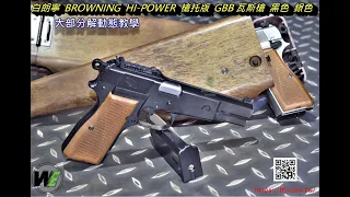 WE 白朗寧 BROWNING HI-POWER 槍托版 GBB 瓦斯槍 黑色 銀色 WE-B005 WE-B006