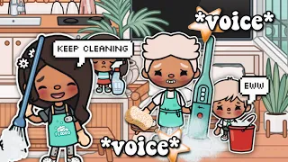 FAMILY CLEANING DAY! 🧼 || *VOICE* || Toca Boca Family Roleplay