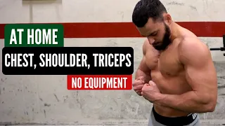 CHEST, SHOULDERS & TRICEPS BODYWEIGHT WORKOUT (FOLLOW ALONG)