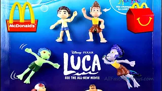 McDONALD'S LUCA HAPPY MEAL TOYS DISNEY PIXAR MOVIE DISPLAY SET 8 WATER GUN SWIM COLOR CHANGE 2021