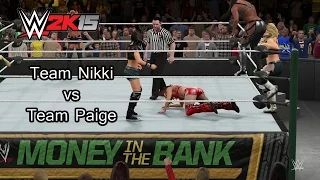 WWE 2K15 (PS4) Team Nikki (Cameron,Summer Rae,Brie Bella) vs Team Paige (Natalya,AJ Lee,Naomi)