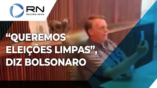 Bolsonaro volta a questionar urna eletrônica em discurso a apoiadores