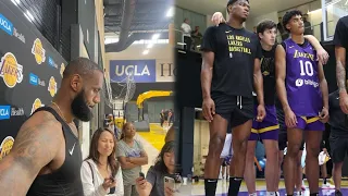 Lakers training camp Day 3 LeBron revealed that Rui Hachimura is the only teammate who tagged along